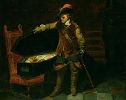 Paul Delaroche Cromwell and the corpse of Charles I Germany oil painting artist